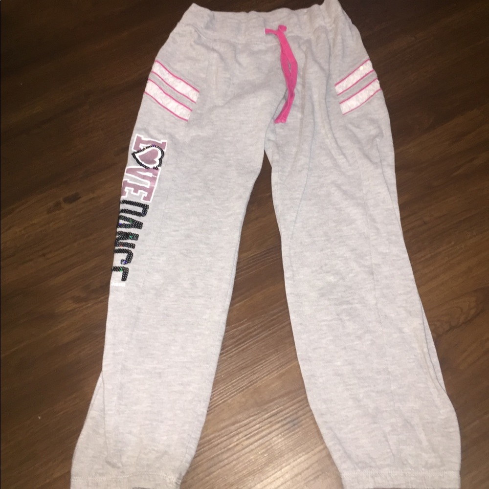Girls size 10  Love Dance sweatpants